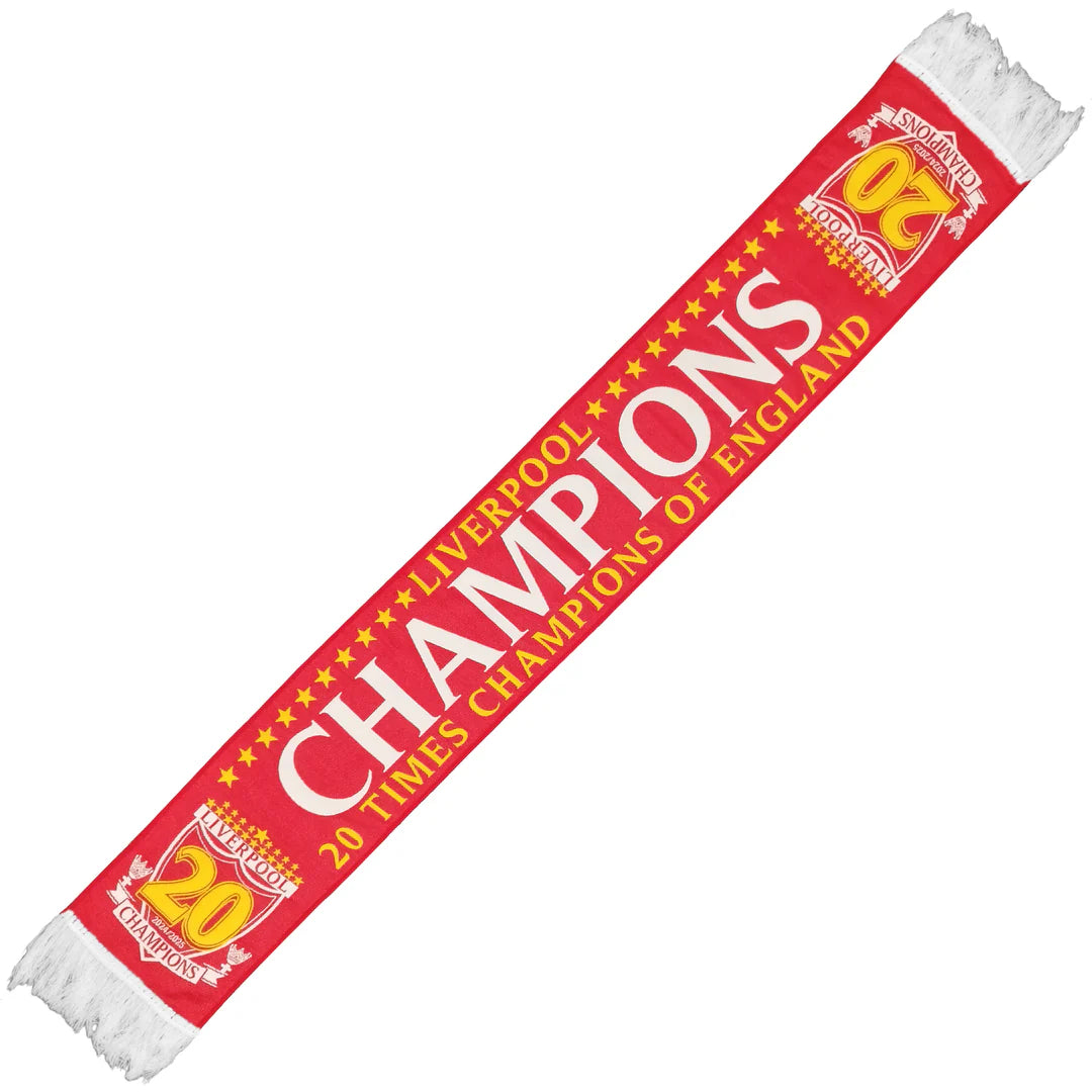 Liverpool 24/25 Champions Red and Yellow Scarf